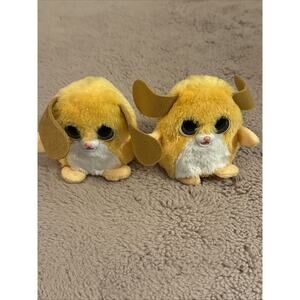 Pair of FurReal Fuzzalots Color Change Interactive Electronic Plush Puppy Toy